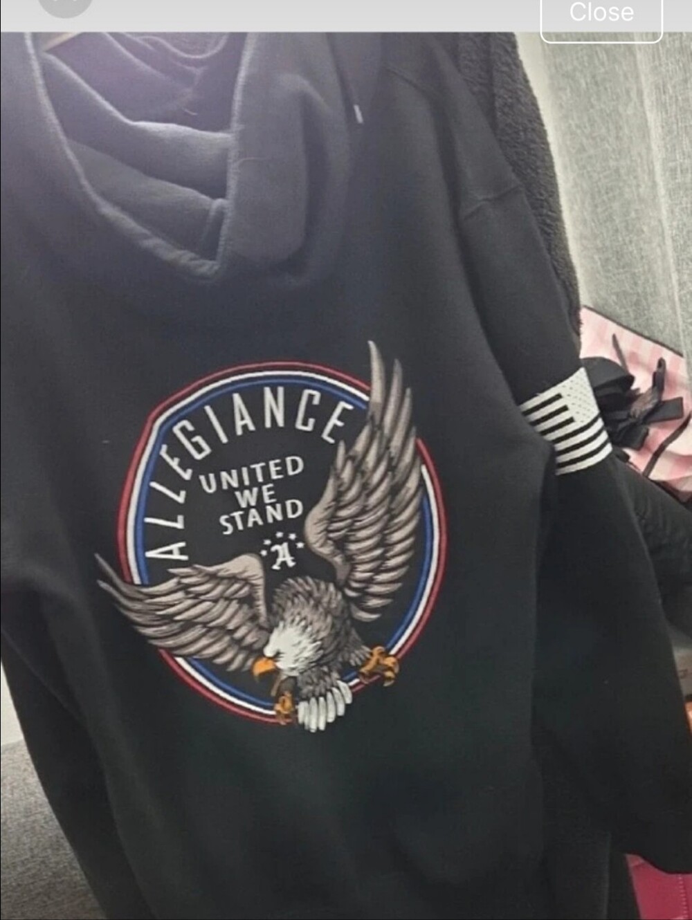 Allegiance Hoodie Size L. Unite WE stand
